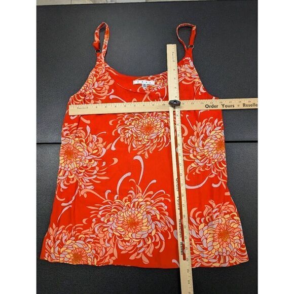 Cabi Blouse Tank Top Orange Floral Rayon Strappy Shoulders Sleeveless Women's Sm - Picture 5 of 5